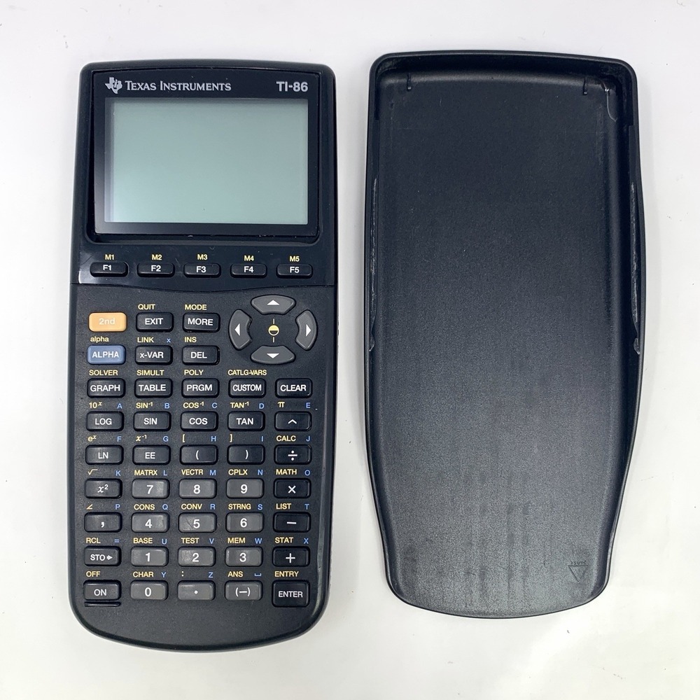 Texas Instruments Ti-86 Graphing Calculator With Cover Tested Working